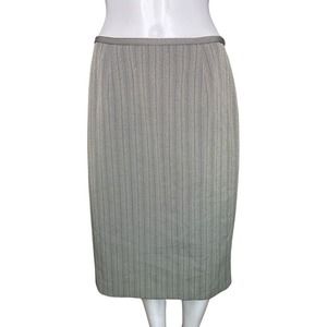 Blacker by Stanley Blacker Skirt Women 8 Gray Herringbone Pencil Straight Preppy